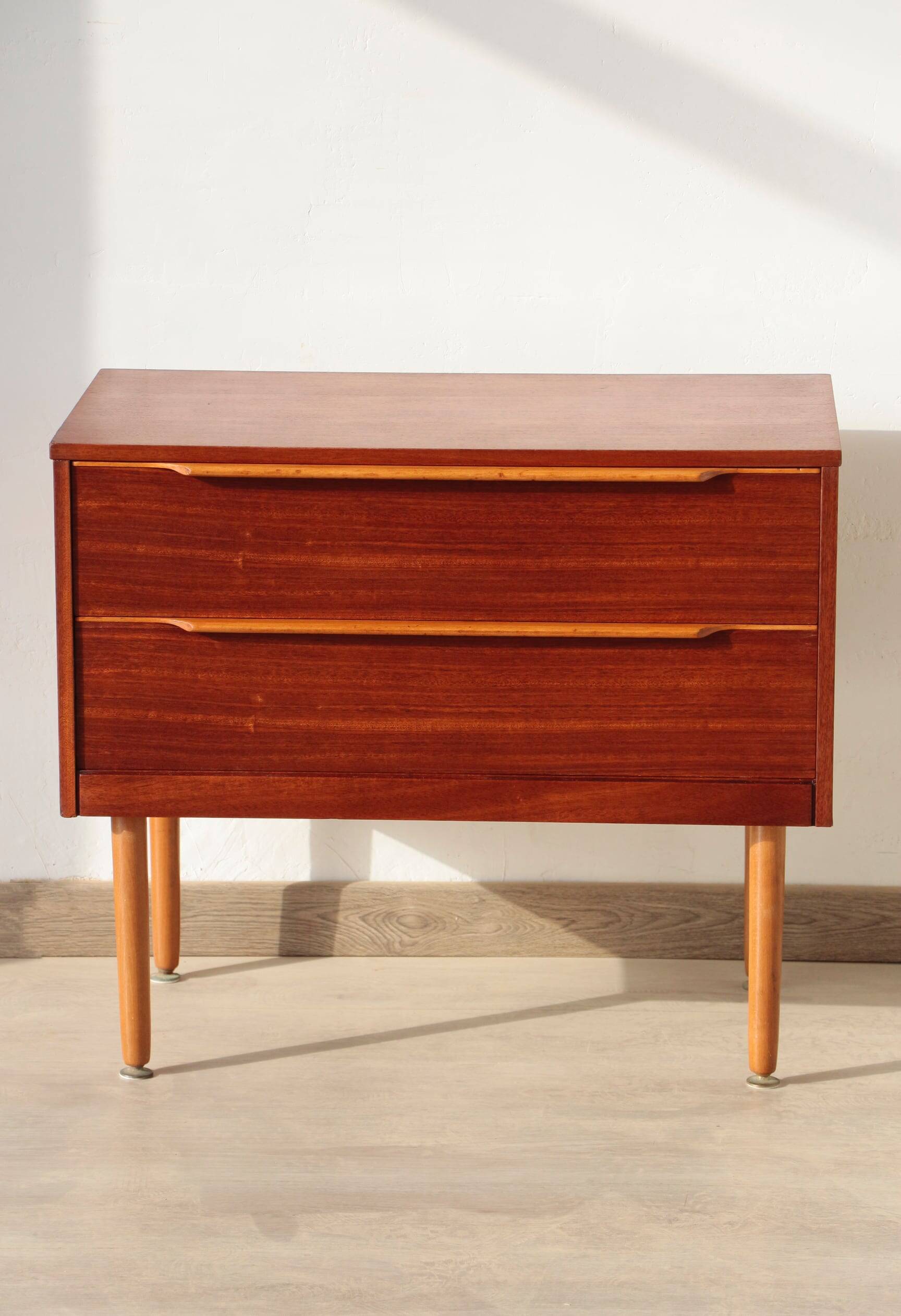 Vintage Teak Chest of Drawers – Small Restored Scandinavian Furniture