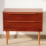 Vintage Teak Chest of Drawers – Small Restored Scandinavian Furniture