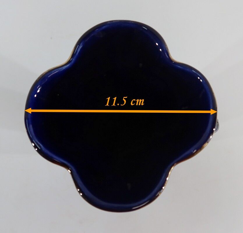 Midnight blue earthenware vase, "fives lille" - early twentieth century