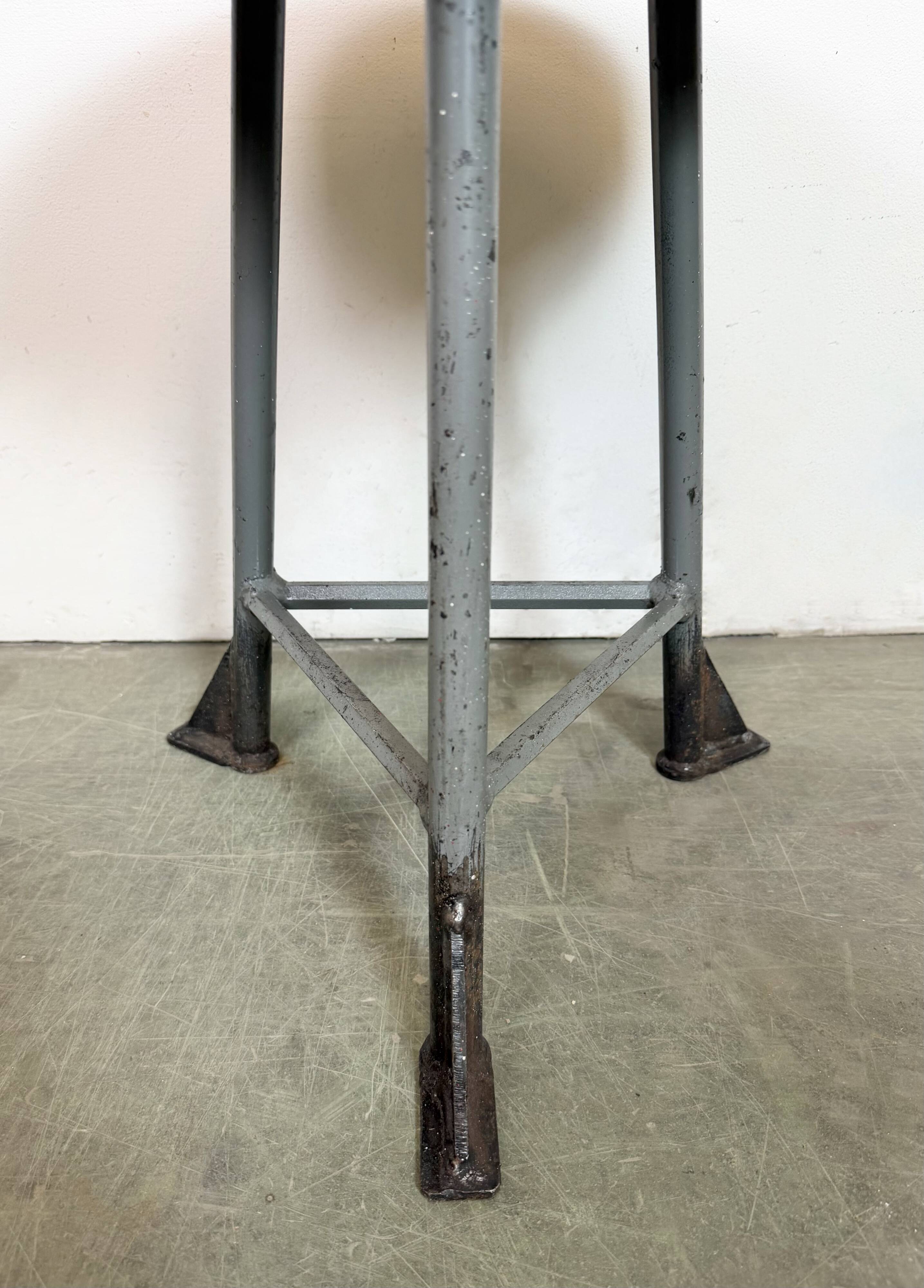 Grey Industrial Workshop Stool, 1960s