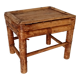 Tabouret ancien en bambou brûlé