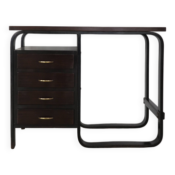 Giuseppe Pagano Pogatschnig Italian Dark Wood Desk for Gino Maggioni, 1940s