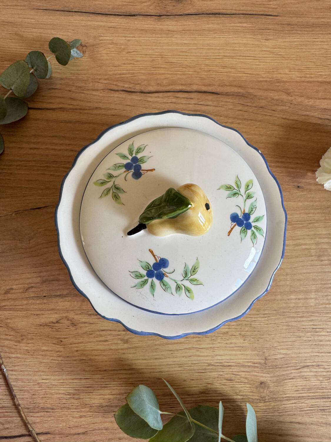 Vintage bird soup tureen