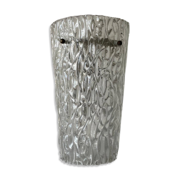 Applique simple en forme d'arche en verre texturé, années 1950, Allemagne