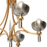 Vintage chandelier in gold and silver metal