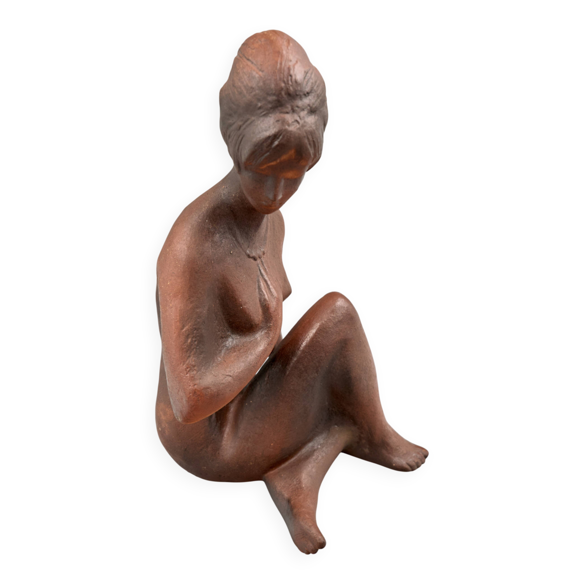 Ceramic Woman Figure, 1982, Czechoslovakia
