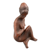 Figure féminine en céramique, 1982, Tchécoslovaquie