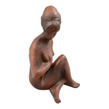 Ceramic Woman Figure, 1982, Czechoslovakia