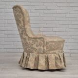 1970s, Danish easy side chair, original very good condition, floral furniture velour.