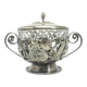 Art Nouveau sugar bowl, silver-plated brass, Poland, 1920s