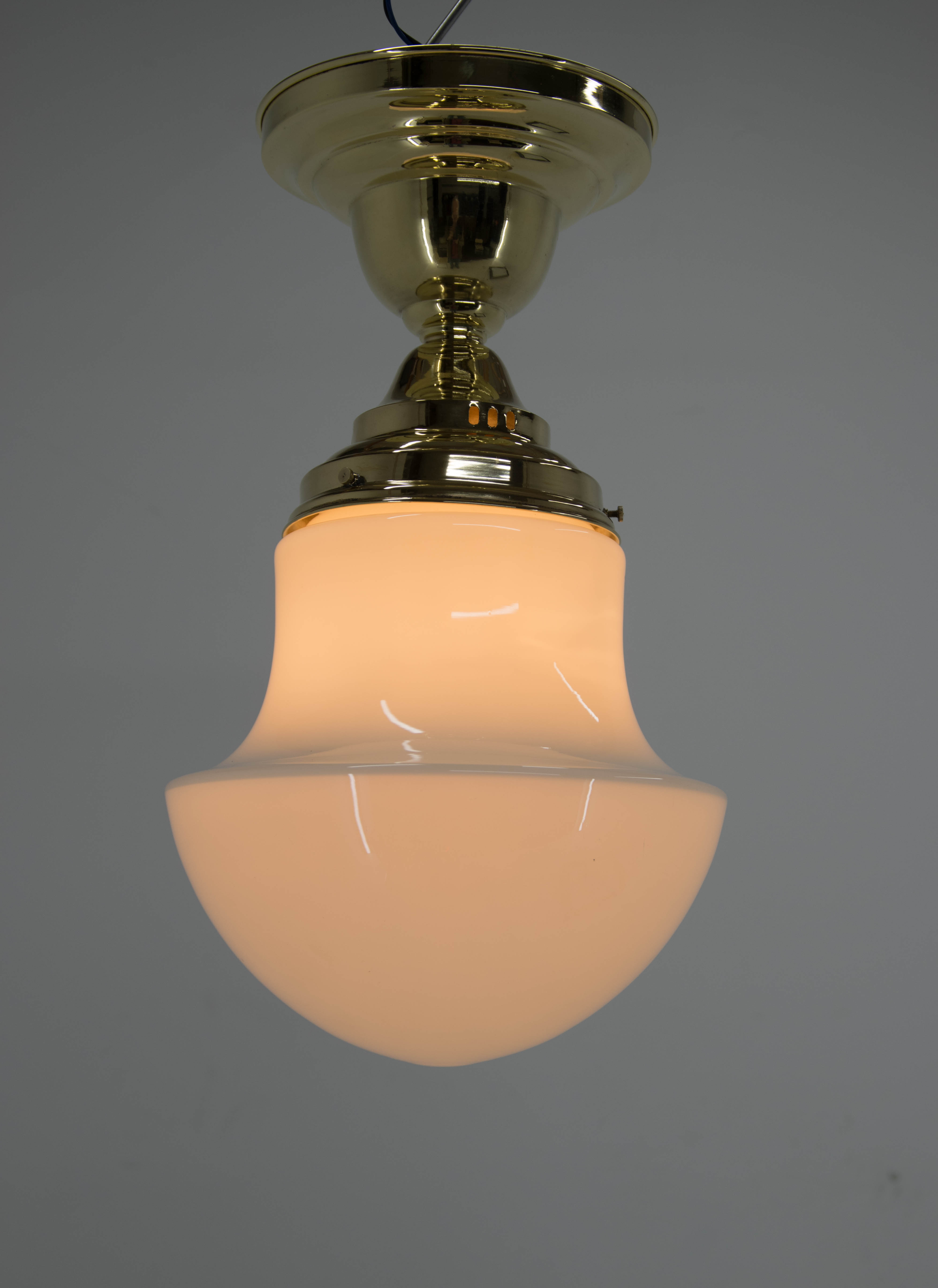 Art nouveau flush mount, 1910s, restored