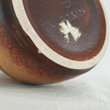 West Germany vase pitcher with red-orange enamels