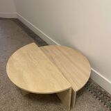 Round travertine coffee table, model for Up&up, Italy, 1970s
