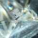 Swarovski lot salière en cristal taillé à facette sel poivre signé SC design 1980
