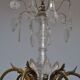 chandelier Crystal bronze dore rocaille style nineteenth pendants
