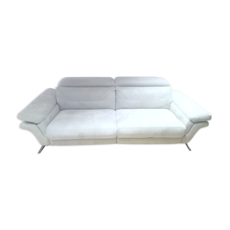 Magnificent 3-seater sofa pearl gray high-end electric relax in new condition SALON CENTERS