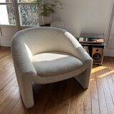 Fauteuil bouclette blanc Shona Made