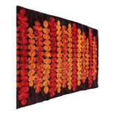 Grand Tapis Vintage Space Age Scandinave En Laine Vers 1970
