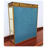 Vintage Mid Century Handmade Brass Wall Vitrine