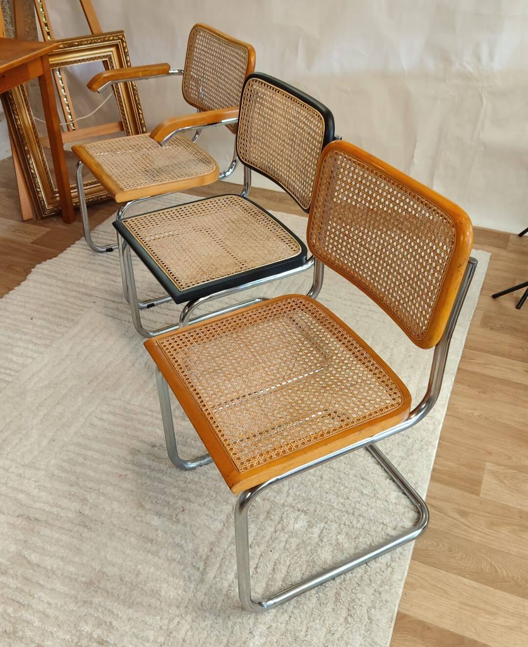 Chaise Cesca B32 de Marcel Breuer estampillée, Italie