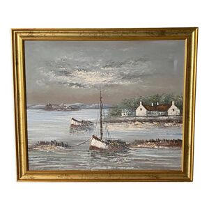 Huile sur toile Marine Bateaux