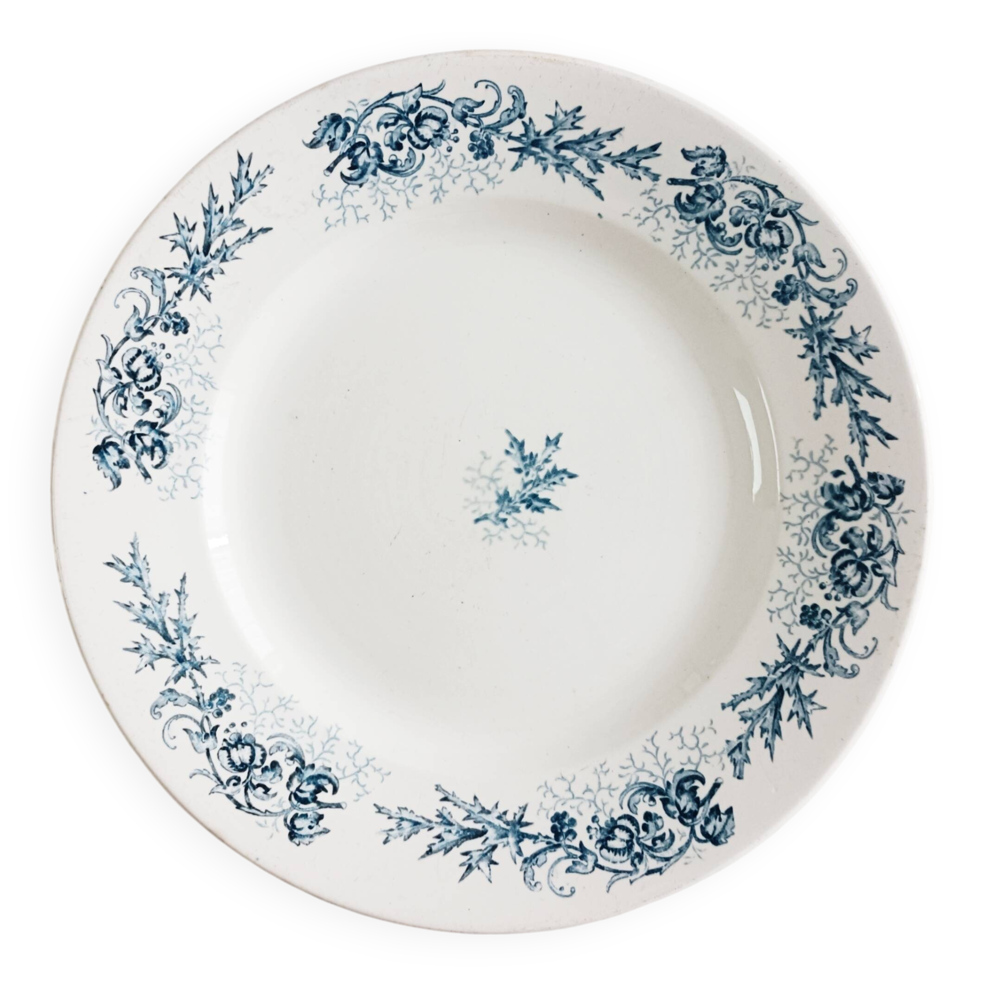 Round iron earth dish Longwy Cyrano