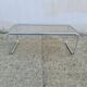 Bauhaus "laccio" style coffee table Marcel Breuer, glass and chrome tubular