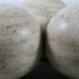 Circular travertine coffee table