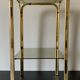 Sellette sofa tip smokes glass and gold metal