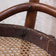 Bistrot chair in curved wood and caning
