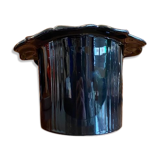 Black earthenware vase