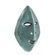 Masque Accolay en céramique bleue turquoise, années 60