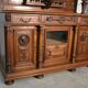 Troubadour style walnut dining room sideboard