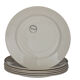 6 flat earthenware plates model water lily charbonnier salins circa 1950
