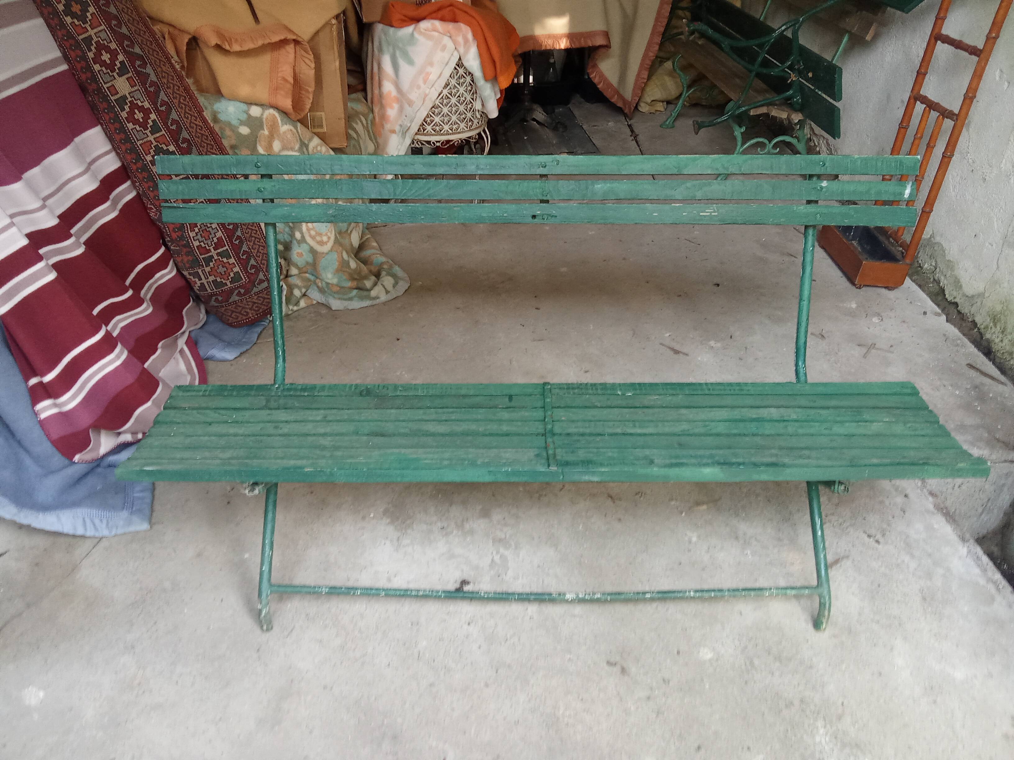 Antique folding garden bench.