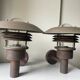 Pair of classic danish vintage  outdoor wall lamps in copper