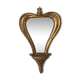 Miroir doré vintage avec selette