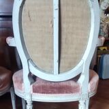Pair of Louis XVI style medallion armchairs