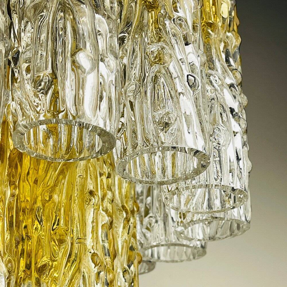 Murano glass chandelier Tronchi by Venini, Italy, 1960s