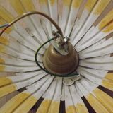 Ceiling light yellow &green leaves one central bulb