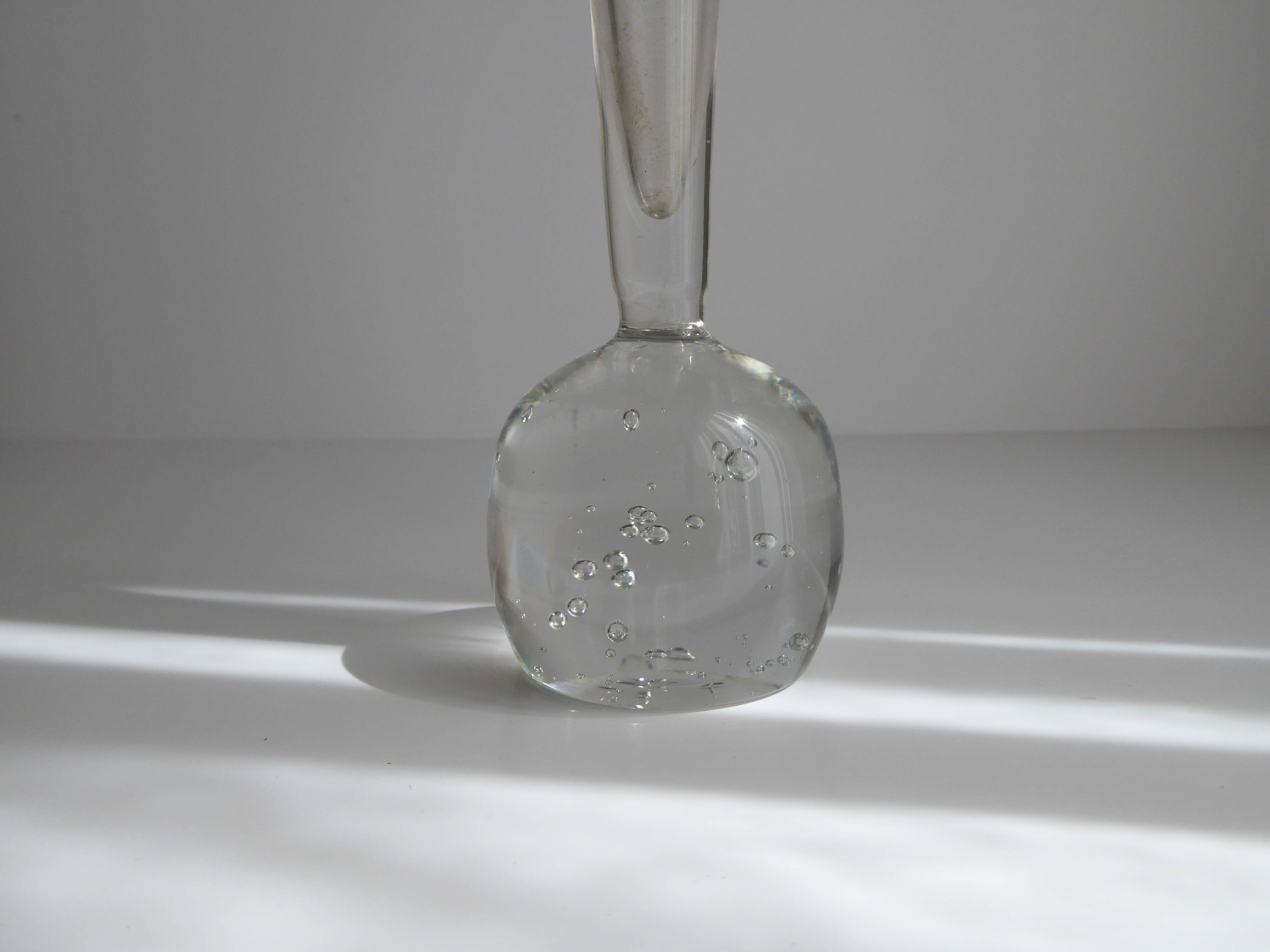 Soliflore vase in bubbled glass