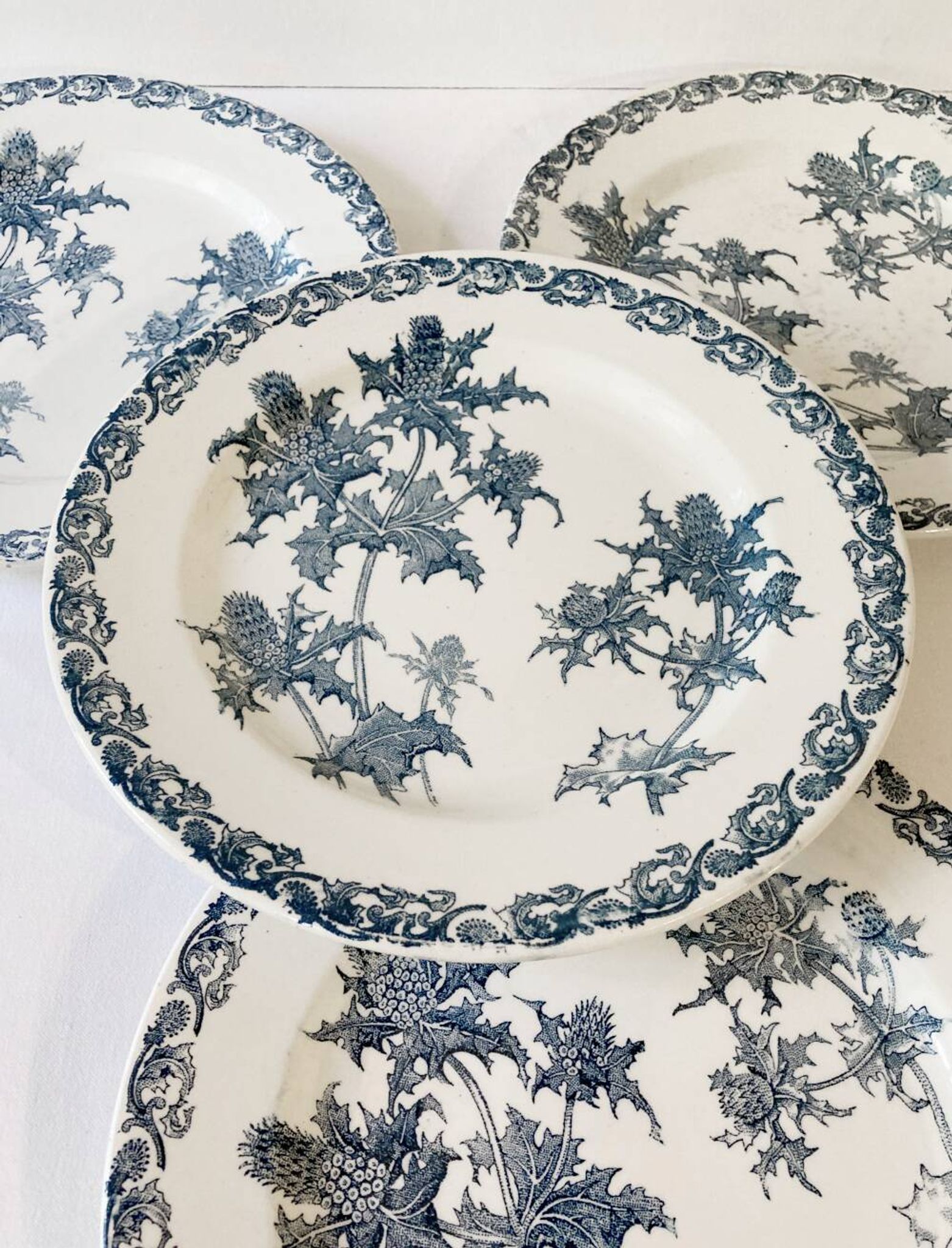 4 assiettes terre de fer Clairefontaine, modèle Righi