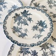 4 assiettes terre de fer Clairefontaine, modèle Righi