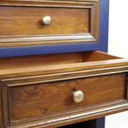 Renovated bookcase with 4 shelves and 2 drawers, France 1960