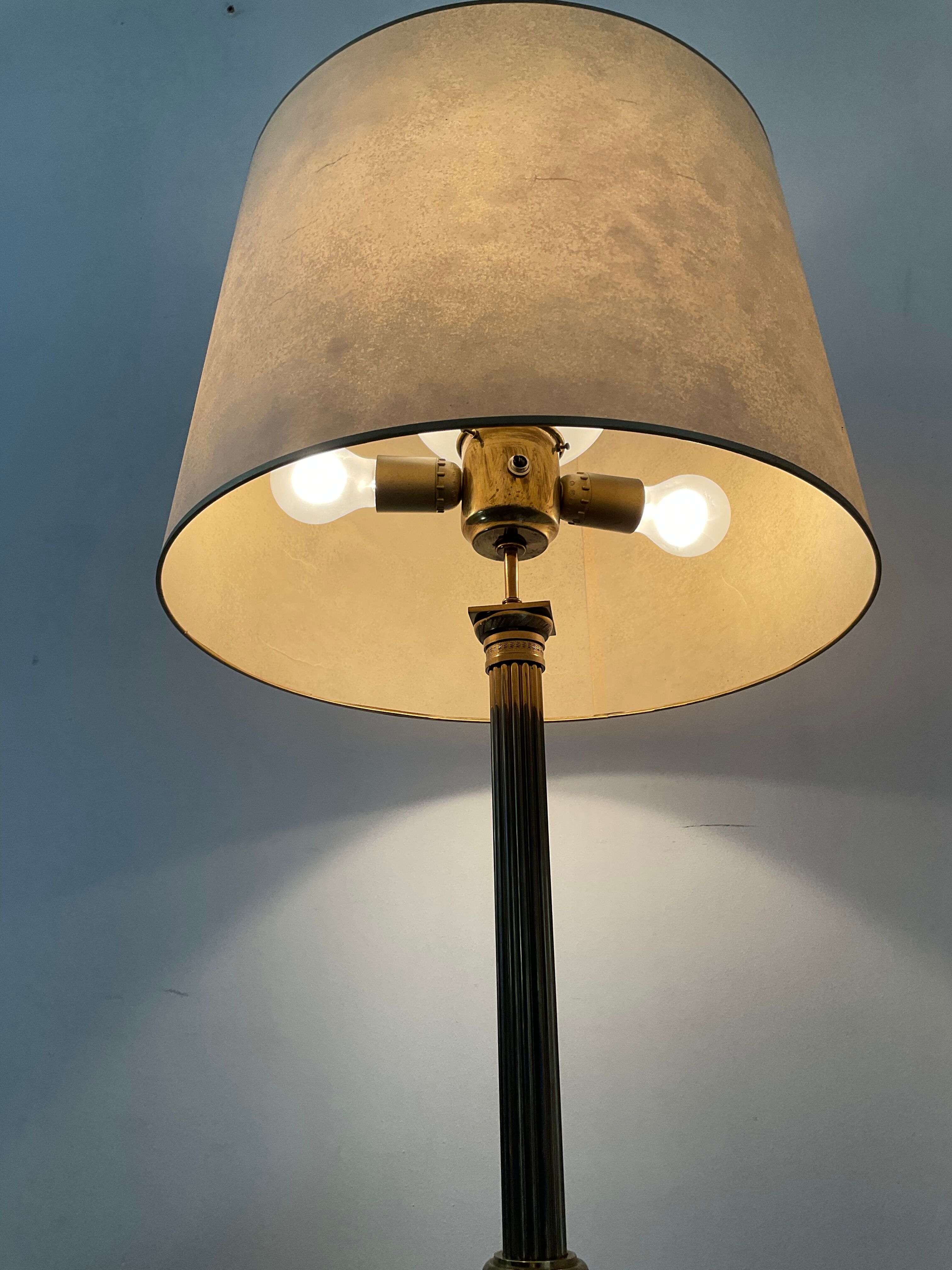 Empire style column lamp in bronze, opaline and marble
