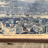 Photograph of Marseille 1950 - panoramic Mediterranean port and city printed by G. Arnaud - antique print
