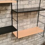 Shelves 1960 to 70 metal 4 shelves cream and black 3 uprights