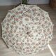 Vintage cotton canvas umbrella with floral pattern