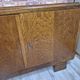 Commode basse en chêne Art Déco restaurée, console TV des années 1940.