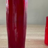 Duo of vintage glass paste vases